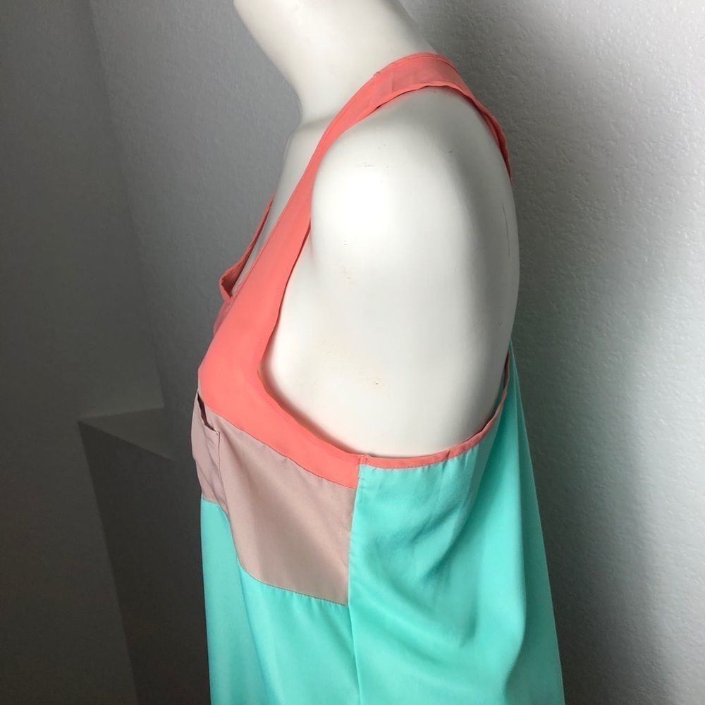 Charming Charlie Colorblock Racerback Tank Top M - Picture 3 of 10
